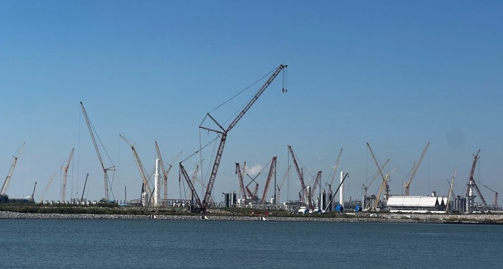 LNG terminals at Port Arthur, Texas.