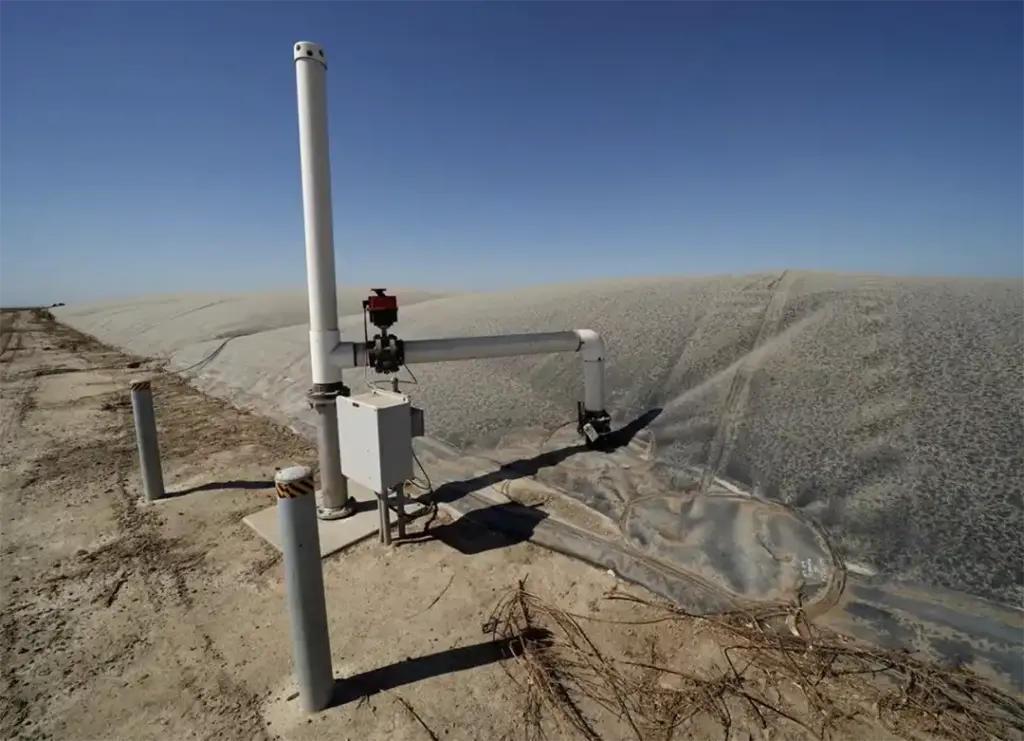 A methane collecting dome